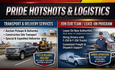 Pride Hotshots & Logistics – Reliable Transport Services & Owner-Operator Opportunities!
